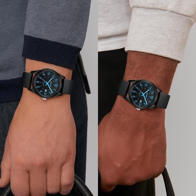 Detalle de Herren Analog-Quarz-Armbanduhr mit 30 m Wasserdichtem Silikonarmband (Mode Designer Uhr)