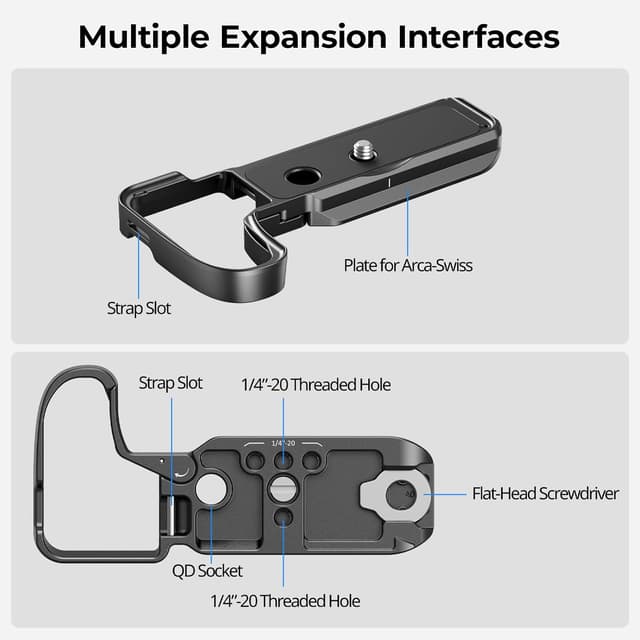 Detalle 2 de SmallRig plaque de base Z50 II pour Nikon Z50 II avec dégagement rapide Arca et interfaces 1/4”-20, QD