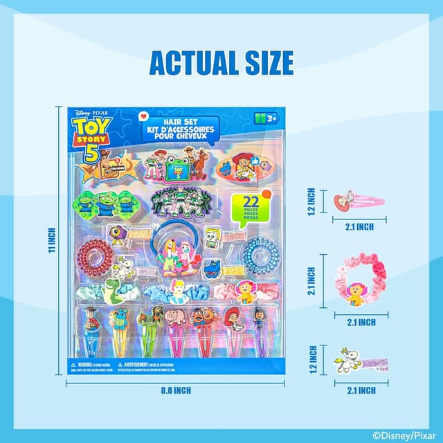 Detalle de Townley Girl Toy Story Hair Accessories Set for Girls – clips, bows, scrunchies and hair ties