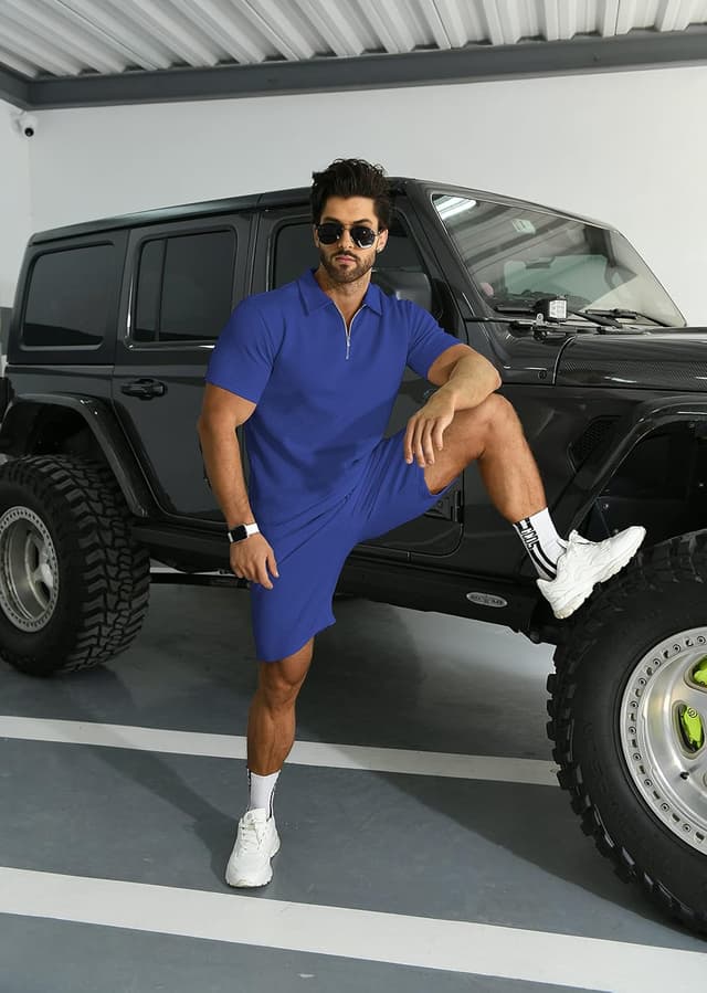 Thumbnail 5 de KUYIGO Ensemble polo et short 2 pièces M-3XL