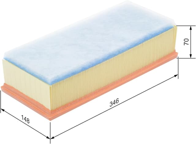 Detalle de Filtre à air automobile Bosch S0058 : séparation des particules et meilleure tenue à l’humidité