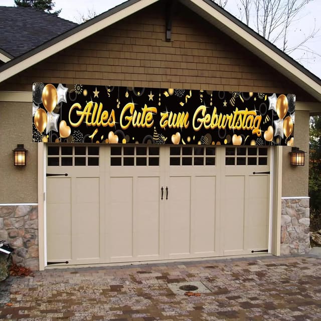 Thumbnail 5 de DPKOW Geburtstags Banner Schwarz Gold 265×35cm