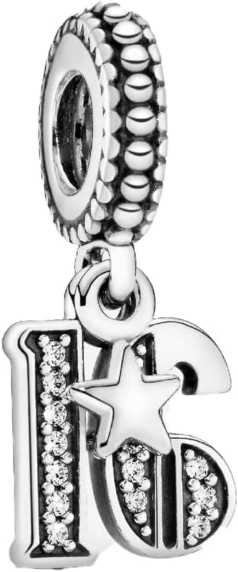 Detalle de Feitery Charms Wildtiere Herz-Anhänger für Pandora-Armband