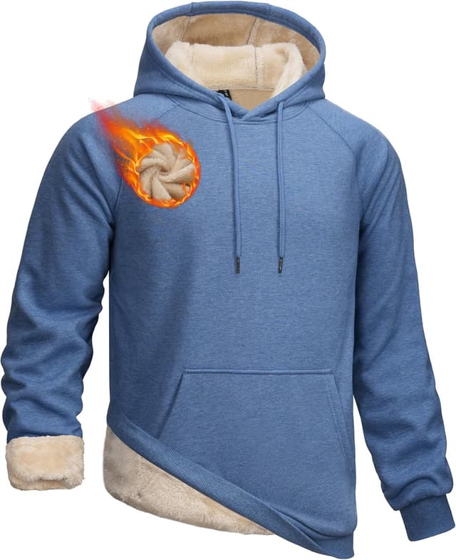 Thumbnail 6 de TACVASEN Herren Hoodie Sherpa Gefüttert