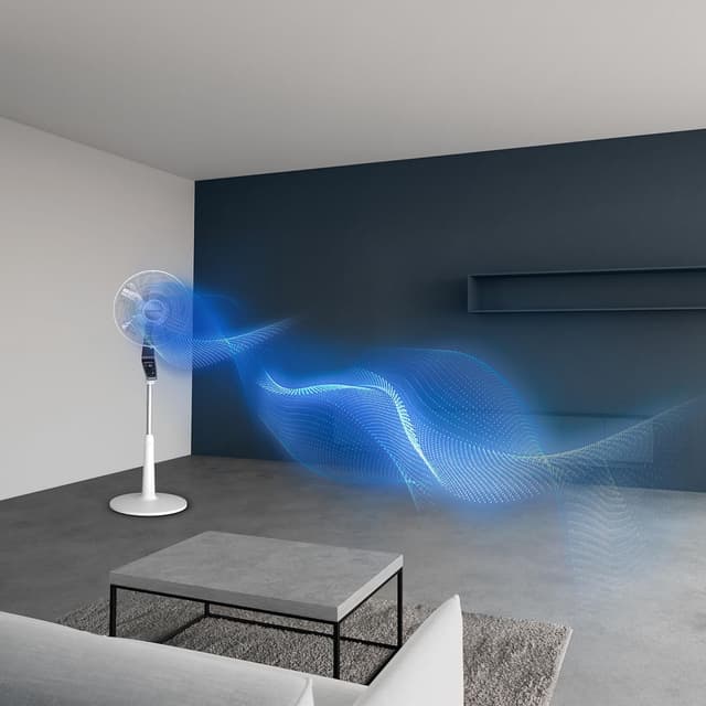 Detalle de Rowenta Turbo Silence Extreme Standventilator VU5690F0 (Weiß) – besonders leise mit Fernbedienung