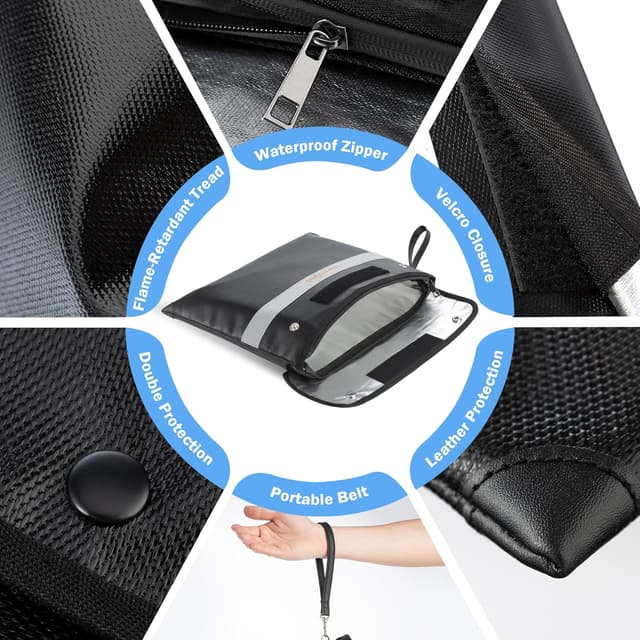 Thumbnail 4 de Fireproof Document Bag 14.2"x11.2" 🔒