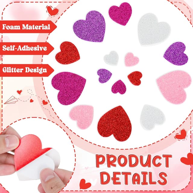 Thumbnail 3 de 300 PCS Valentines Stickers 3 Sizes 🎨