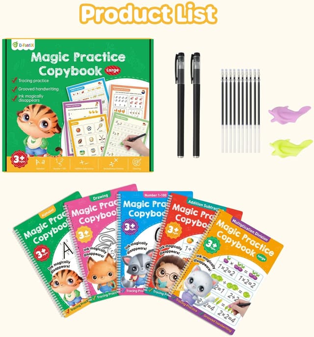 Detalle de Magic Grooved Handwriting Practice Books 10.2in