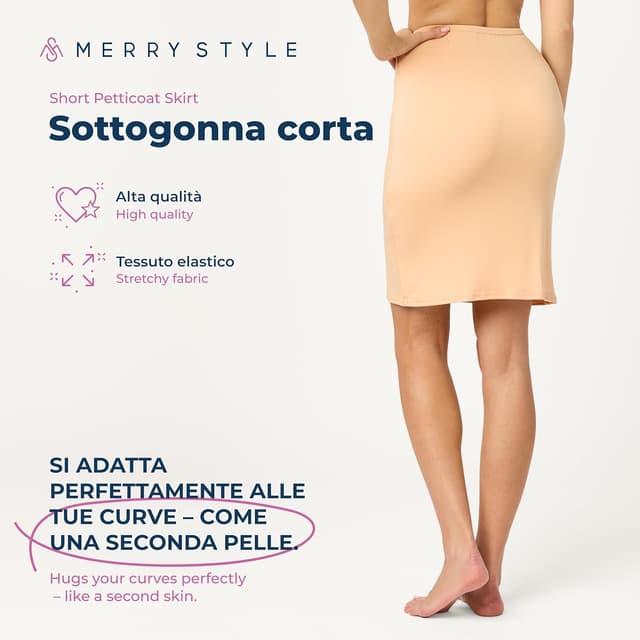 Detalle de Merry Style sottogonna donna MS10-204: comfort e copertura sotto ogni gonna