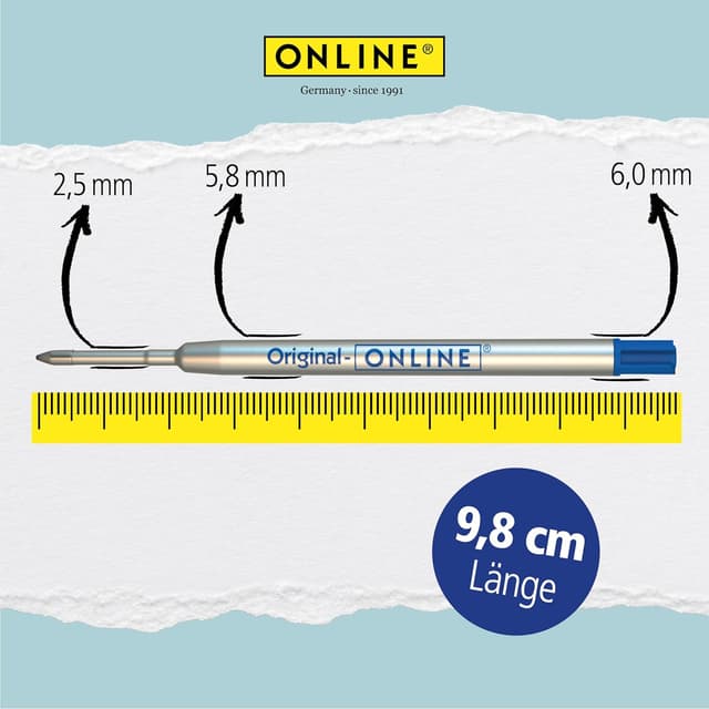 Thumbnail 5 de ONLINE 6 Kugelschreiberminen blau M đź–Š