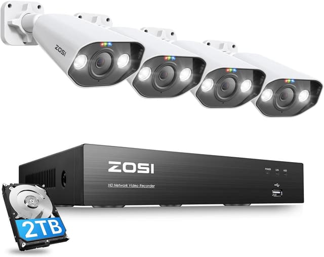 Detalle de ZOSI 8CH 4K 2To PoE NVR 8MP Caméra