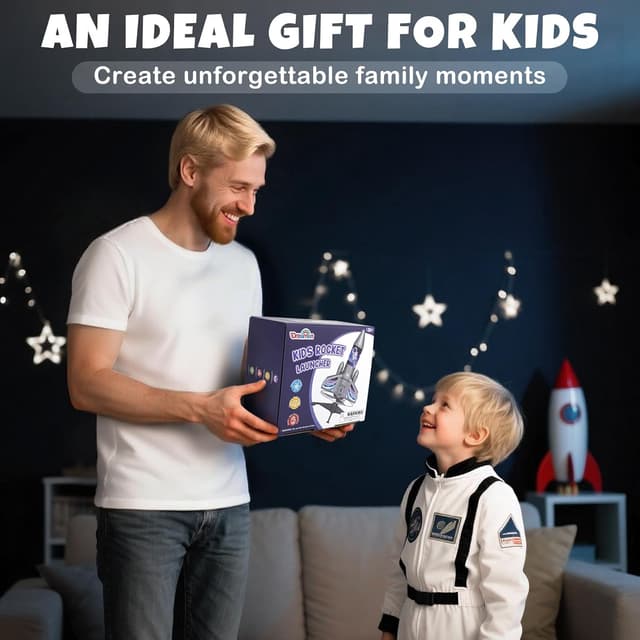 Thumbnail 6 de Dreamon Rocket Launcher for Kids with Parachute LED Light (rechargeable outdoor space toy)