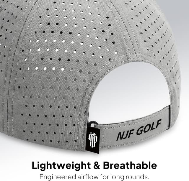 Detalle de NJF Golf Hat Men – Breathable Adjustable Golf Cap with Tee Holder & Ball Marker