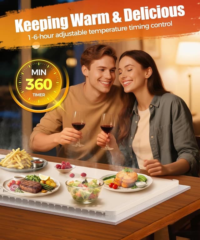 Thumbnail 5 de Food Warming Mat 26x15 Inch 🍽️