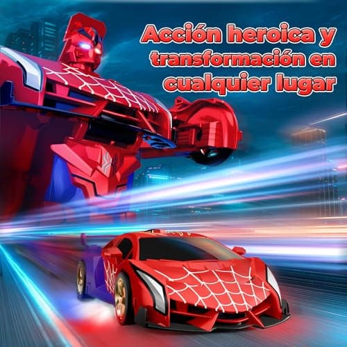 Detalle de Coche Teledirigido Mirthigig Transform 2 en 1 (2,4 GHz) con robot y rotación 360°