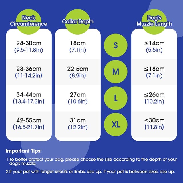 Detalle de Kuoser Dog Cone Collar (Soft Buster Neck Collar) – Blue, XL (Neck: 42–55cm)