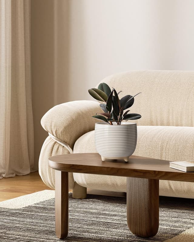 Thumbnail 1 de LE TAUCI Ceramic Plant Pots 12+16 cm Footed