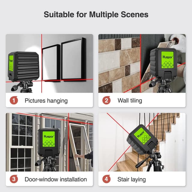 Detalle 2 de Huepar B011R niveau laser 110° ðŸ›