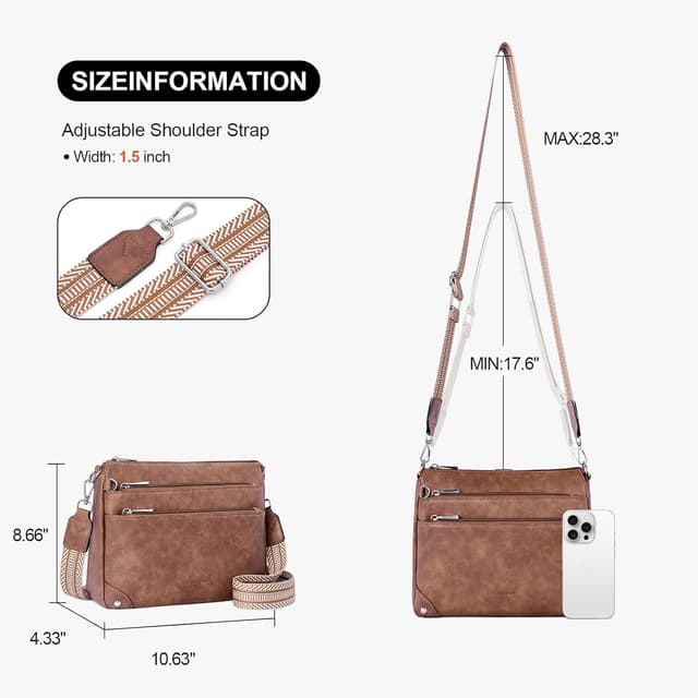 Detalle 2 de Lexiyat cross body bag with RFID 27 cm