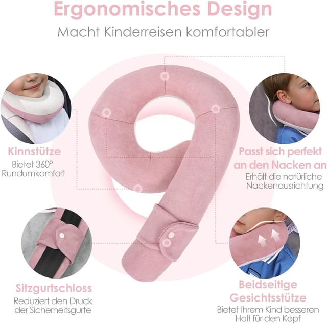 Thumbnail 3 de WENRENER Kinder Nackenkissen mit Verstellung