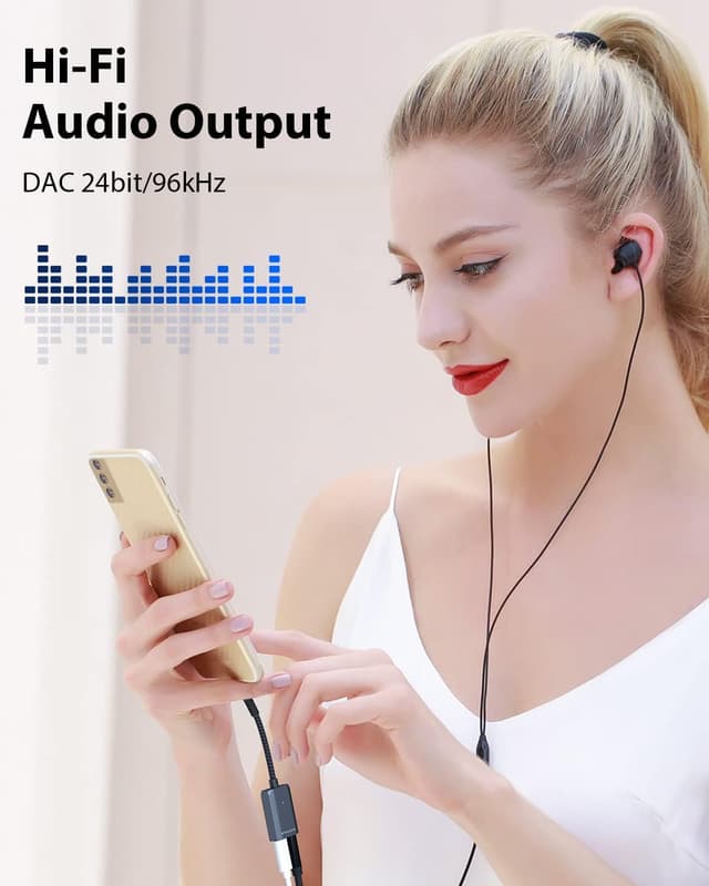 Thumbnail 6 de Stouchi USB-C to 3.5mm Jack and Charger Adapter (USB-C Aux + PD3.0 fast charging, hi-res DAC)