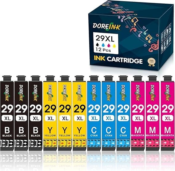 Detalle de DOREINK 29XL Cartuchos Compatibles para Epson Expression 🖨