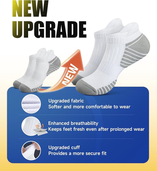 Thumbnail 6 de Alaplus Running Socks Cushioned Sports Socks