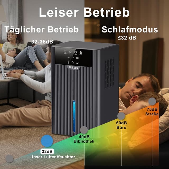 Thumbnail 4 de Tipkook 2400ml Luftentfeuchter — tragbarer Raumentfeuchter