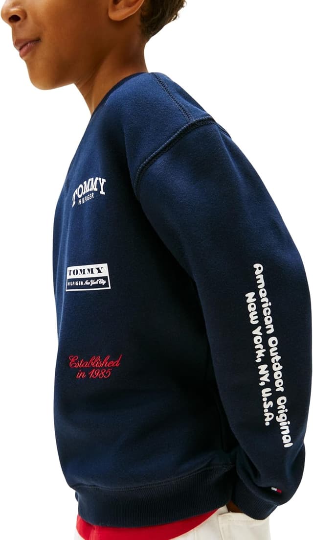 Detalle de Tommy Hilfiger felpa multistampa per ragazzi