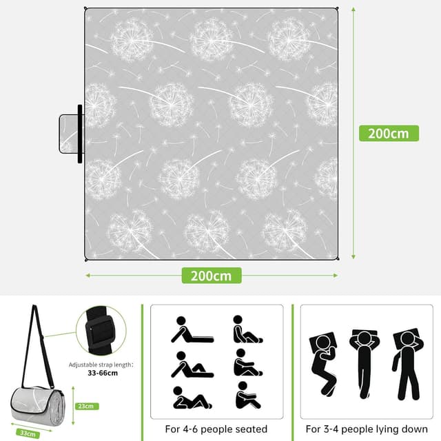 Detalle 2 de Aptliton Picnic Blanket 200 x 200 cm