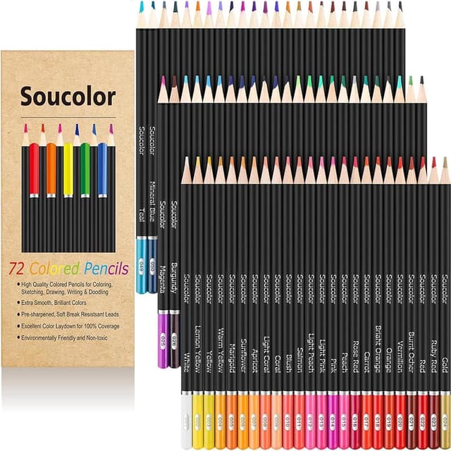 Imagen de Soucolor 72-Color Colored Pencils 72 🎨 en OfertitasTOP