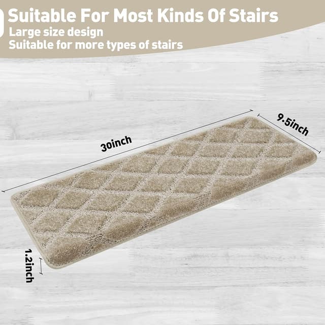 Thumbnail 2 de PURE ERA Bullnose Carpet Stair Treads 9.5" x 30" 🏠