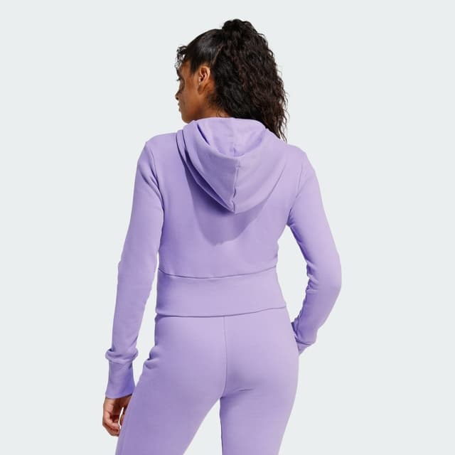 Detalle 2 de adidas Seasonal Essentials, chaqueta felpa violeta