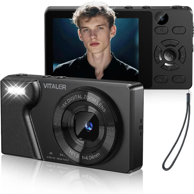 Detalle de Digital Camera 64MP Compact 4K with 32GB