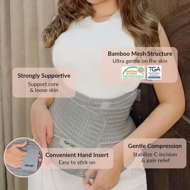 Detalle de Mamaway SSnugFit Postpartum Belly Band 52% Nylon