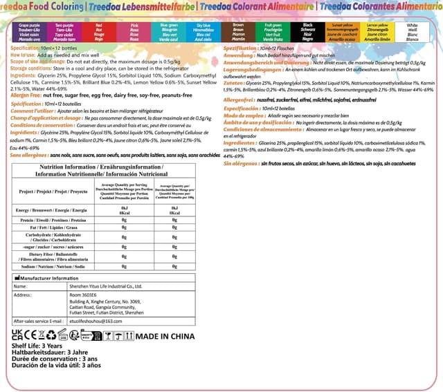 Thumbnail 1 de Coloranti alimentari 12 colori 10 ml 🍰