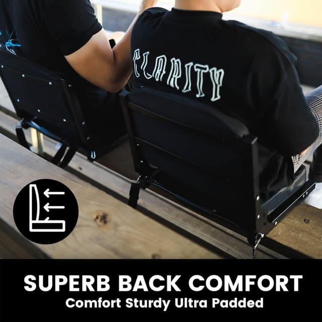 Detalle 2 de Jauntis Stadium Seats for Bleachers with Ultra-Padded Foam Back and Cushion