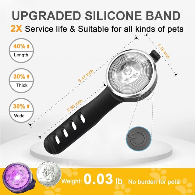 Thumbnail 5 de Tubasion Hundelicht 2er-Set, 8 Modi, aufladbar