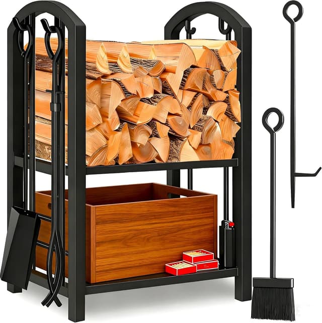 Imagen de Amagabeli Estante para leña 73,91 cm en OfertitasTOP