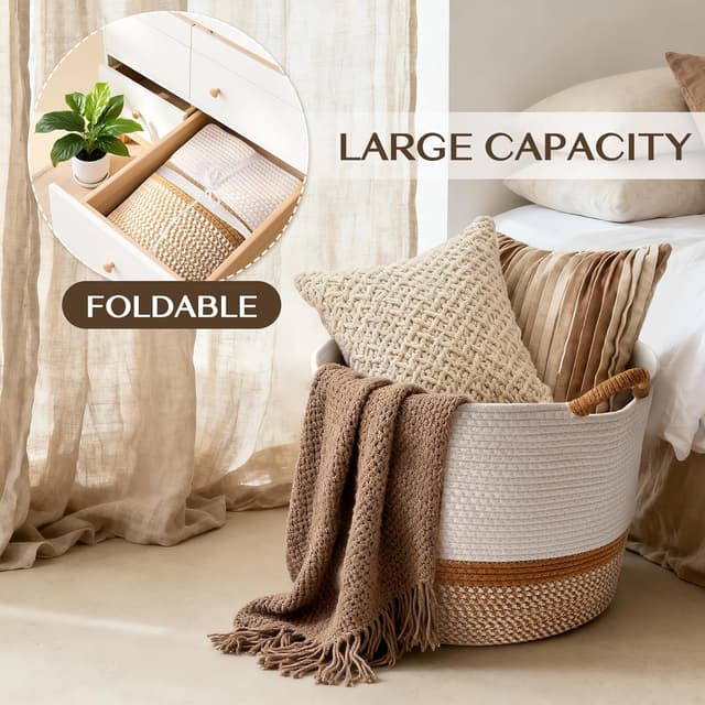 Detalle de Purecas Wäschekorb 36 x 40 cm Baumwollseil