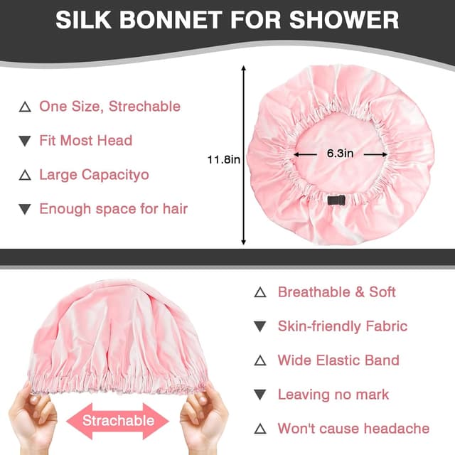 Thumbnail 4 de Seidenhaube zum Schlafen 2 Stück für lange Haare 🎀