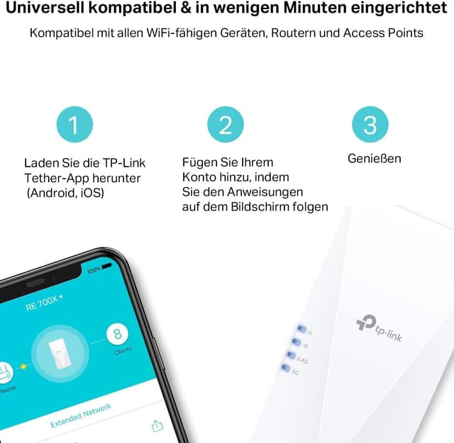 Thumbnail 5 de TP-Link RE700X AX3000 WLAN-Repeater