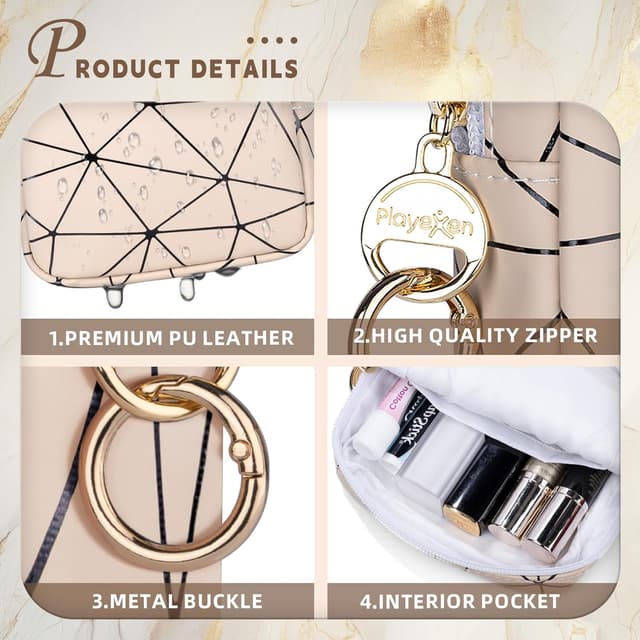 Thumbnail 2 de 2 Stück Klein Kosmetiktasche PU Leder