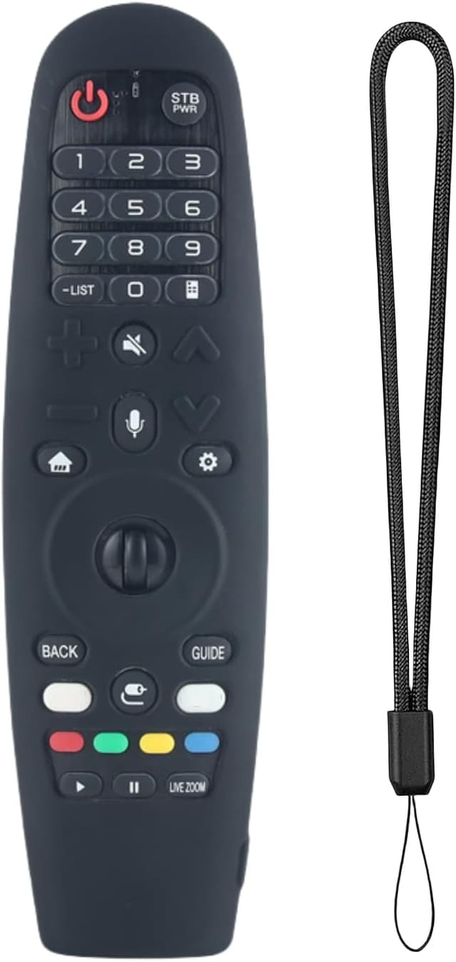 Imagen de Silicone protective sleeve case cover for LG Magic TV remote (AN-MR600/AN-MR650/AN-MR18BA/AN-MR19BA/AN-MR20GA) – Not Glow Black en OfertitasTOP