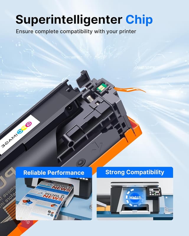 Detalle de GPC Image 131X Compatible Toner Cartridges (HP 131X) for HP LaserJet Pro 200 Colour MFP — 4-Pack (Black, Cyan, Yellow, Magenta)