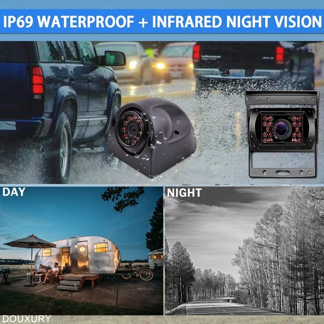Thumbnail 6 de RV Backup Camera System with 10.36” 4K 4-Split Monitor and 4 x 1080P Cameras