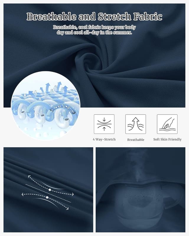 Detalle de 33,000ft Damen Poloshirt für Golf & Sport mit UPF 50+ Sonnenschutz – kurzarm, schnelltrocknend