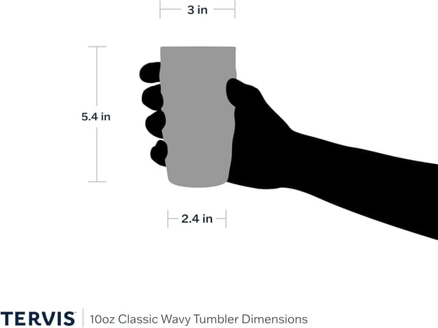 Detalle de Tervis Made in USA Double Walled Dinosaurs Insulated Tumbler Cup (10oz, Clear Wavy)