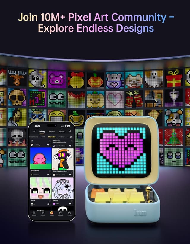 Detalle 2 de Divoom Ditoo Bluetooth pixel speaker