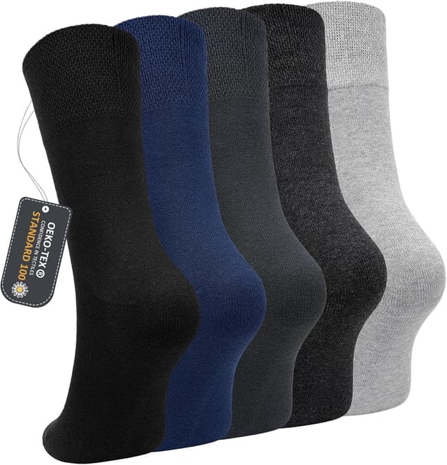 Detalle de ZFSOCK Calcetines Hombre Algodón Vestir 5 Pares